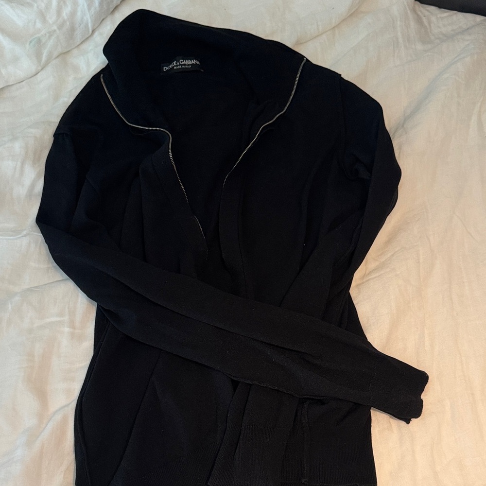 Dolce & Gabbana Black zip up sweater
